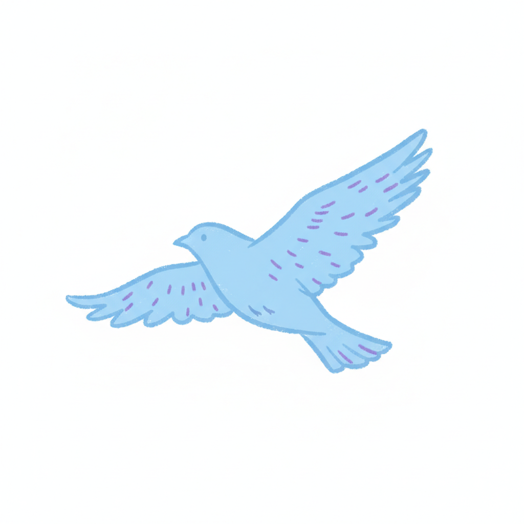 Illustration d'un oiseau en vol