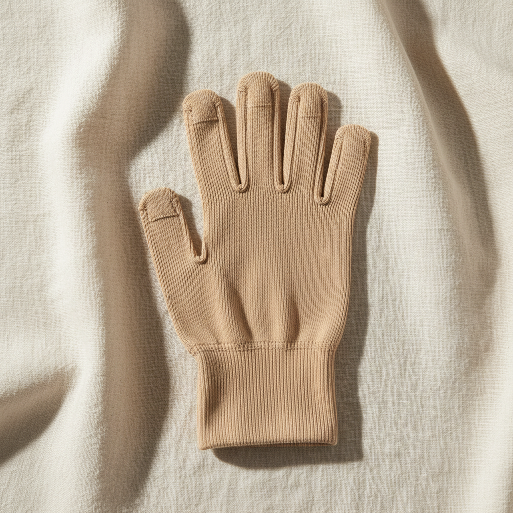 Beige compression glove