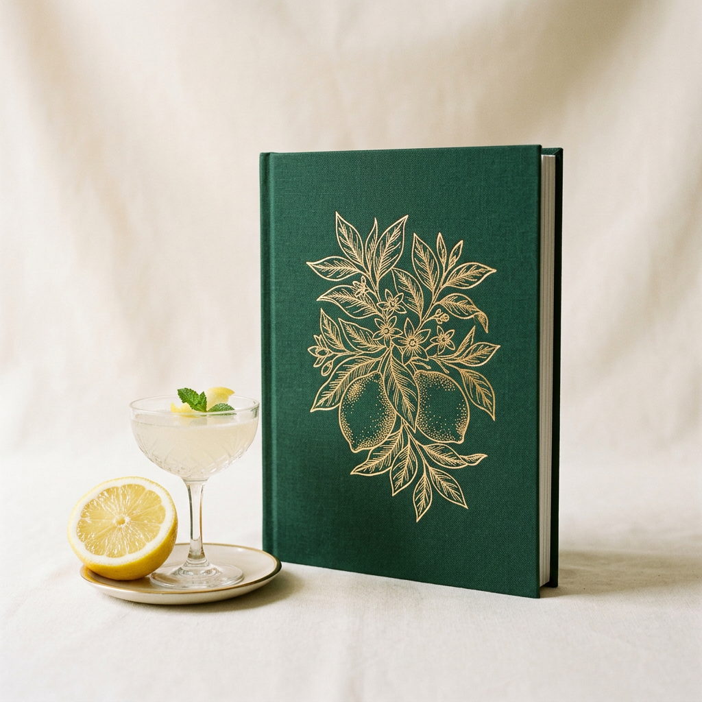 Kava Haven digital Recipe Book with a citrus mocktail