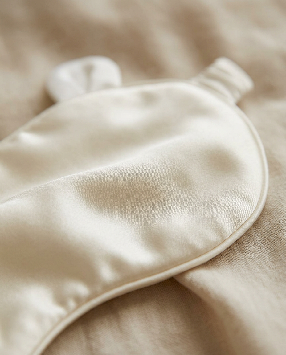 Close-up of lustrous ivory Mulberry silk