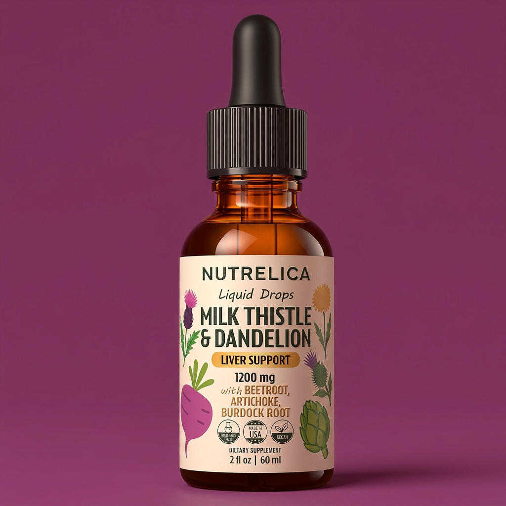 Milk Thistle & Dandelion with Beet Root, Artichoke & Burdock bottle — vegan, zero sugar, alcohol-free and non-GMO