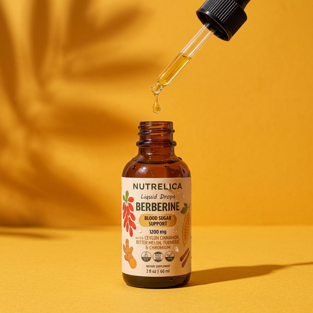 Berberine Liquid Formula with Ceylon Cinnamon, Bitter Melon, Turmeric & Chromium