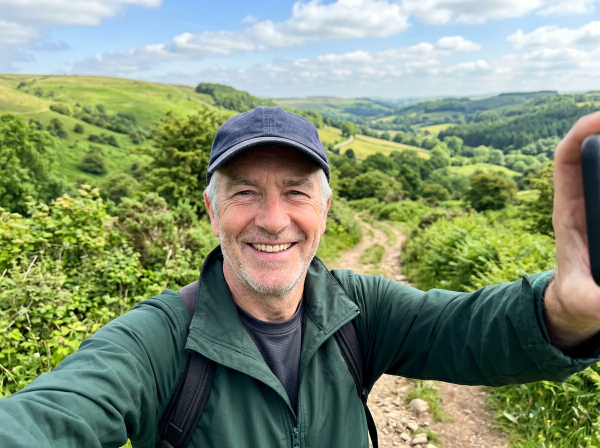 Steve smiling on a hiking trail