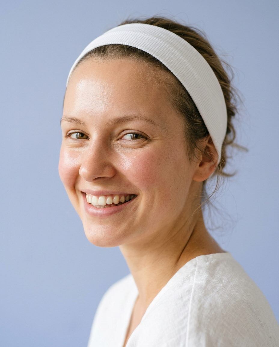 Woman with radiant, healthy-looking skin