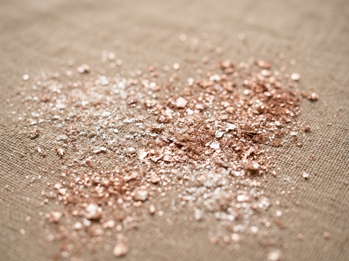Polvo mineral de mica con destellos suaves