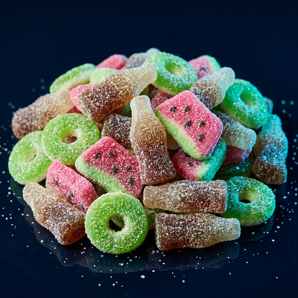 Fizzy and sour sweets