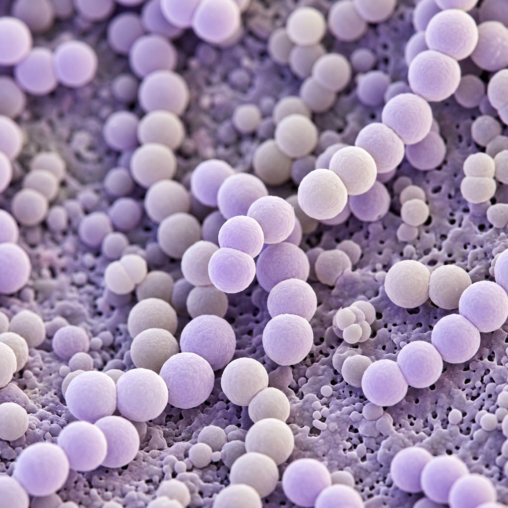 Enterococcus faecium al microscopio