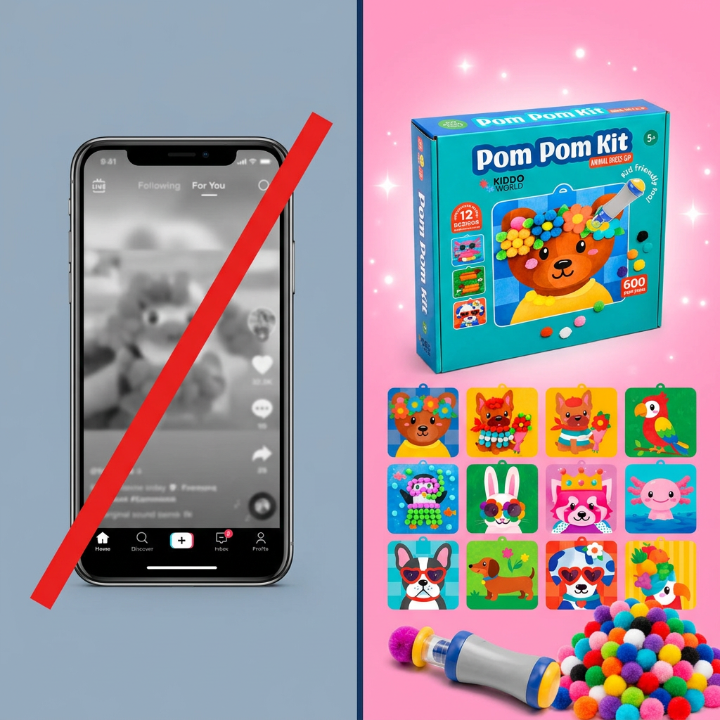 Telefón za €1.000 oproti Pom Pom sade za €19,99: 600 bambuliek, 12 zvieratiek a aplikačný nástroj