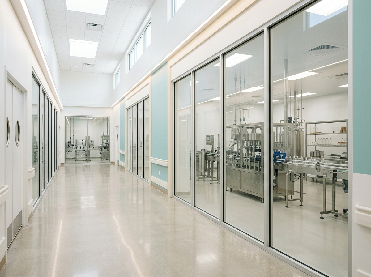 Illustrative image of a clean, modern production facility