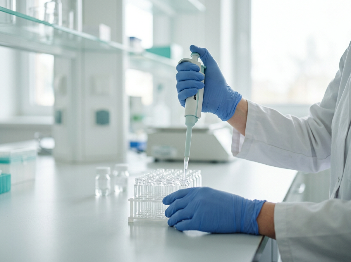 Illustrative image of laboratory sample testing