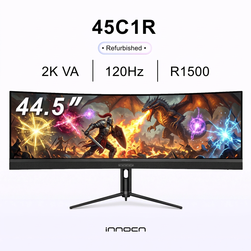 Refurbished 45C1R | 45" DQHD 120Hz Ultrawide Curved Creator Monitor | INNOCN