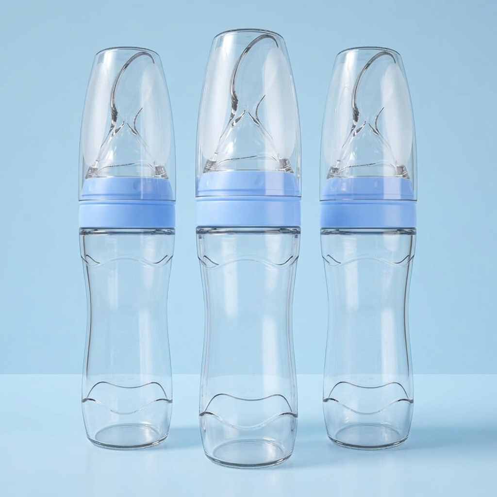 Blue SqueezeSpoon baby food feeder — view 4