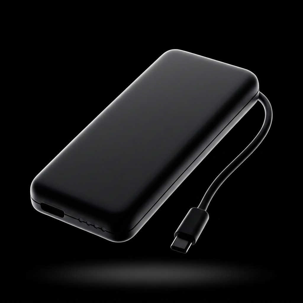 LY Series 2 Powerbank floating in a dark studio with white rim light