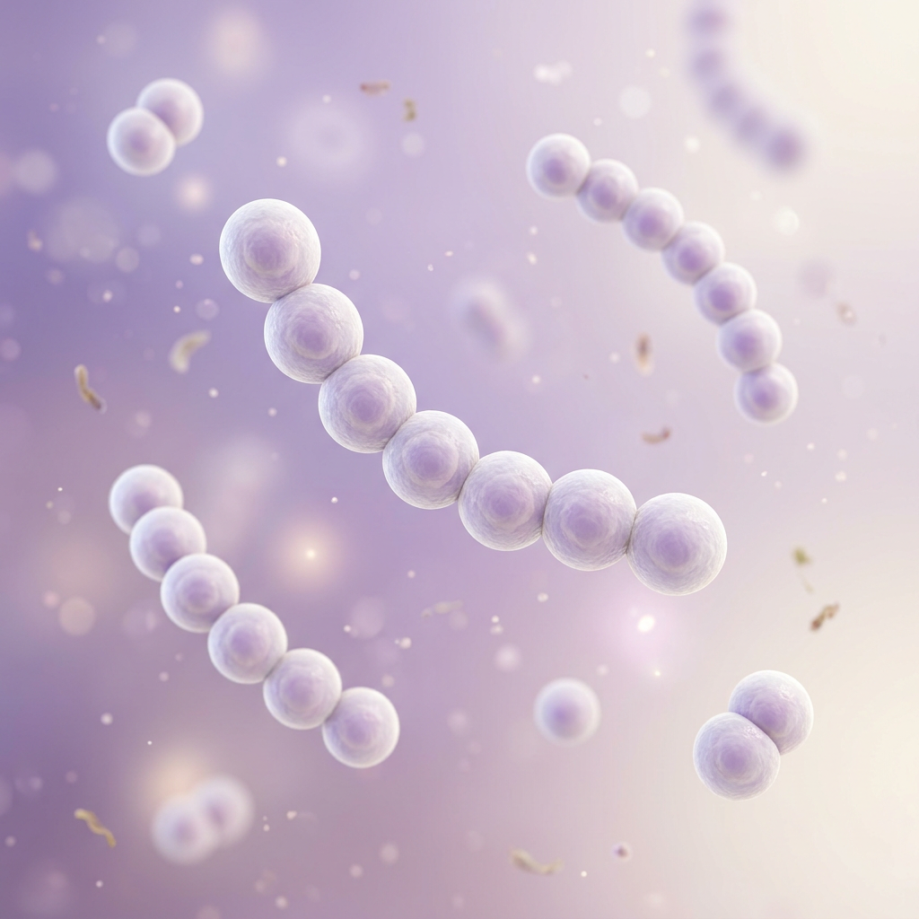 Illustrazione di batteri lattici Enterococcus faecium