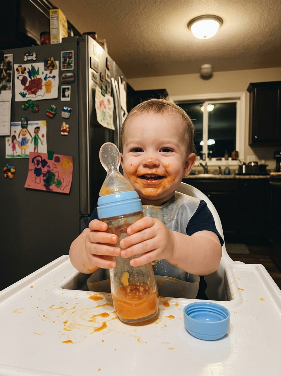 Customer photo shared by Danielle Reyes using the SqueezeSpoon feeder