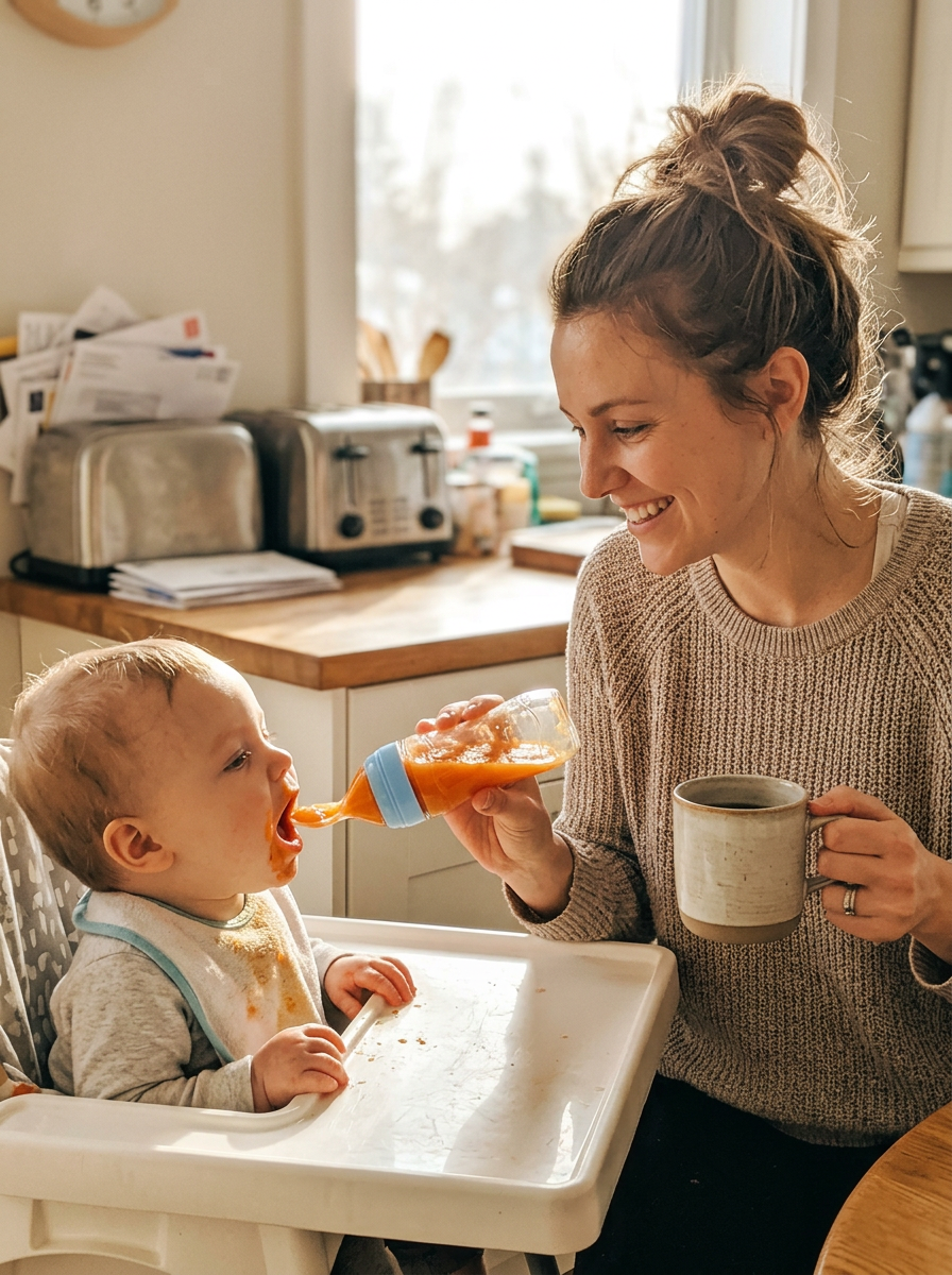 Customer photo shared by Megan Brooks using the SqueezeSpoon feeder
