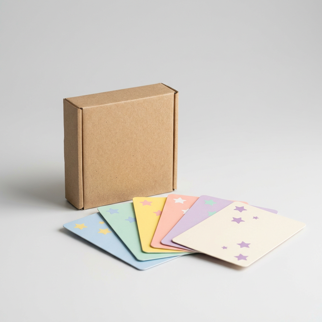 Box of children's Bible trivia flash cards