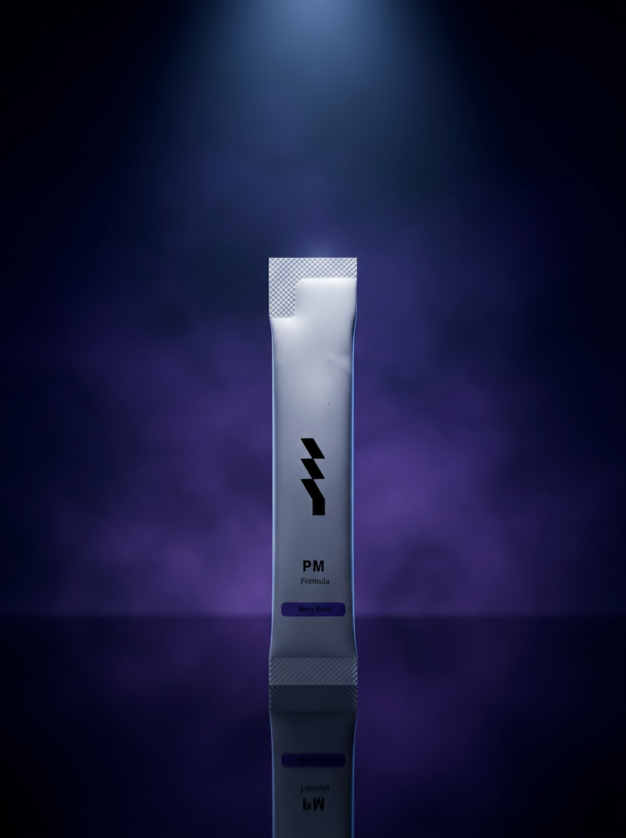 ONYU PM Formula stick pack in moonlit violet light