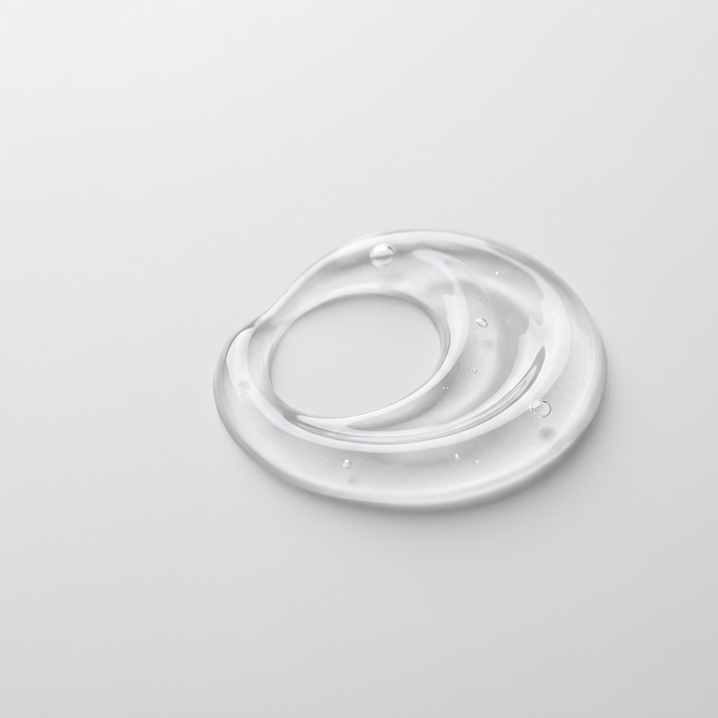 Swirl of clear hydrating gel