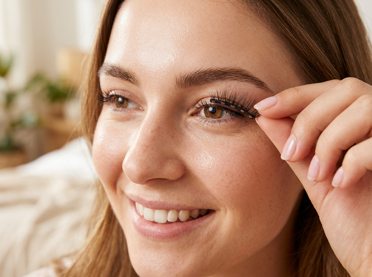 Gently removing a magnetic lash without glue