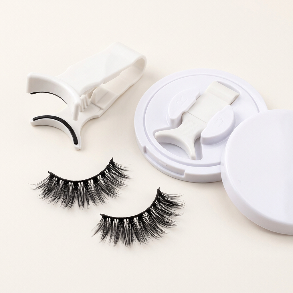 Magnetic lash kit with fluffy lashes, applicator and storage case