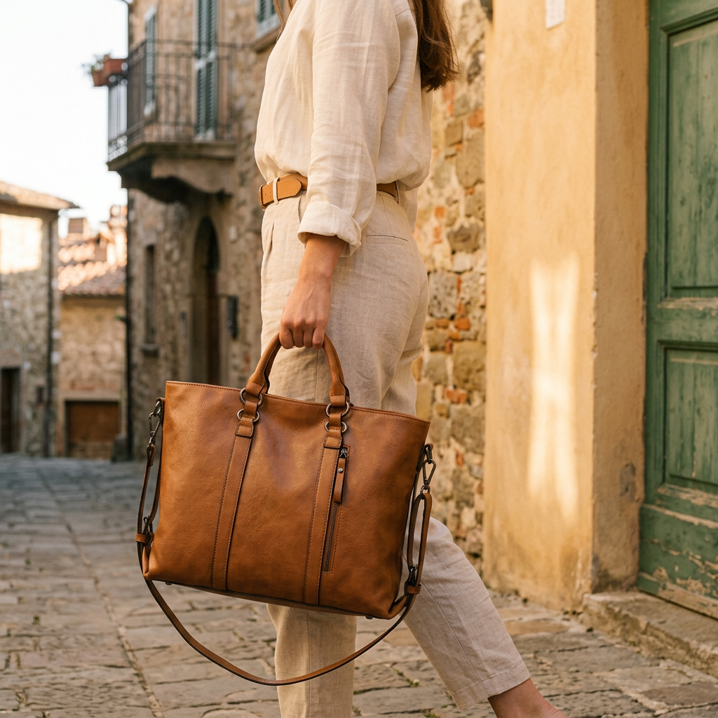 The Clara Tote carried on an everyday outing