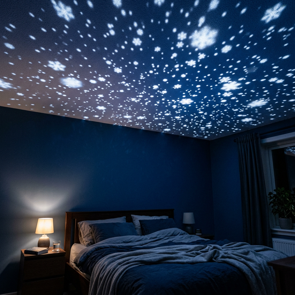 Projected falling snow effect
