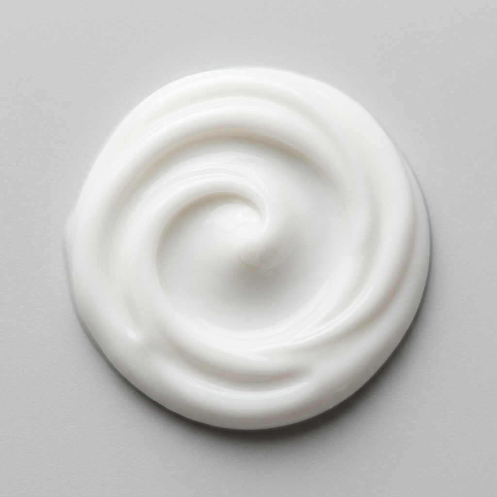 A swirl of smooth white lotion