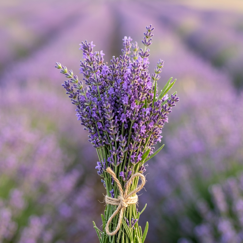 Fresh lavender sprigs